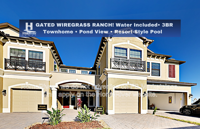 Gated Wiregrass Ranch Townhome | Pond View | Water Included property image