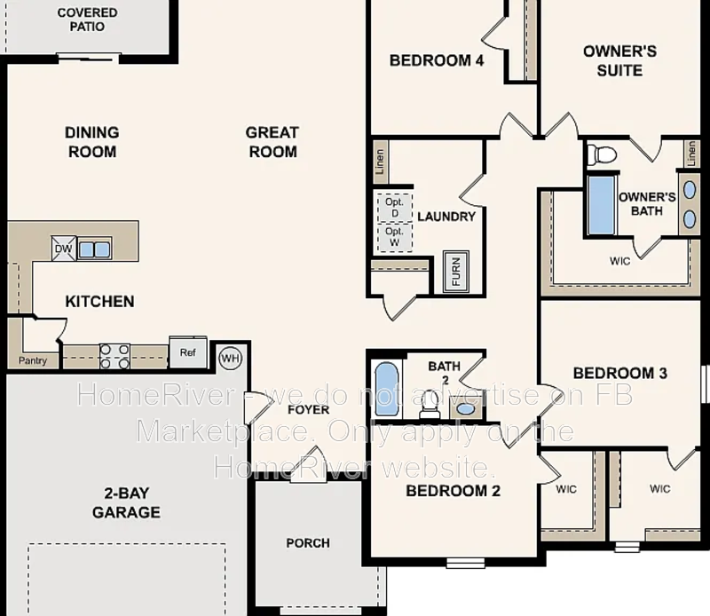 Available Now! Newly built 4 bedroom, 2 bath home property image