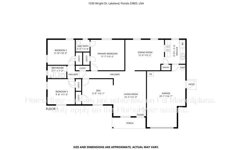 1550 Wright Drive: Pets Welcome | Covered Front Porch | 1 Car Garage property image