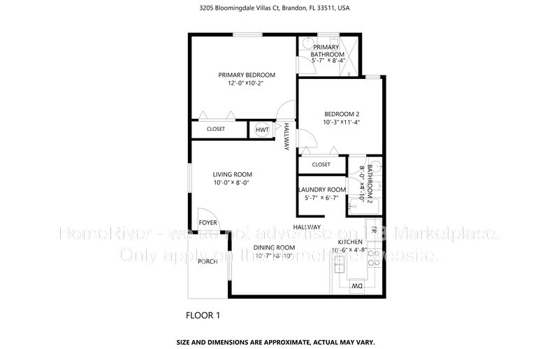 Water Included 3205 Bloomingdale Villas Ct, Brandon FL 33511 property image